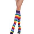 thumbnail image 1 of Long Tube Socks Rainbow Socks Colorful Striped Socks High Socks Women Socks Knee-high Socks, 1 of 5