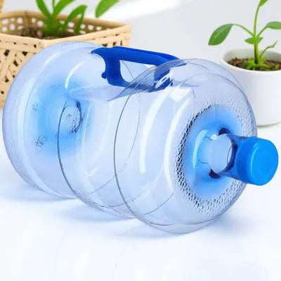 CIMAXIC Portable Blue Water Storage Carrier Container with Handle for Outdoor Use