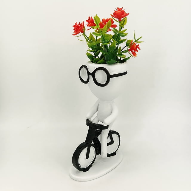 Meitianfacai Cute Succulent Flower Pots Little Characters Coffee Flower Pots Desktop Resin Decorations