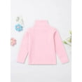 thumbnail image 5 of renvena Boys Girls Turtleneck Tshirt Cotton Long Sleeve Shirt Solid Color Warm Tee Tops Size 1-8 Pink 4-5, 5 of 7