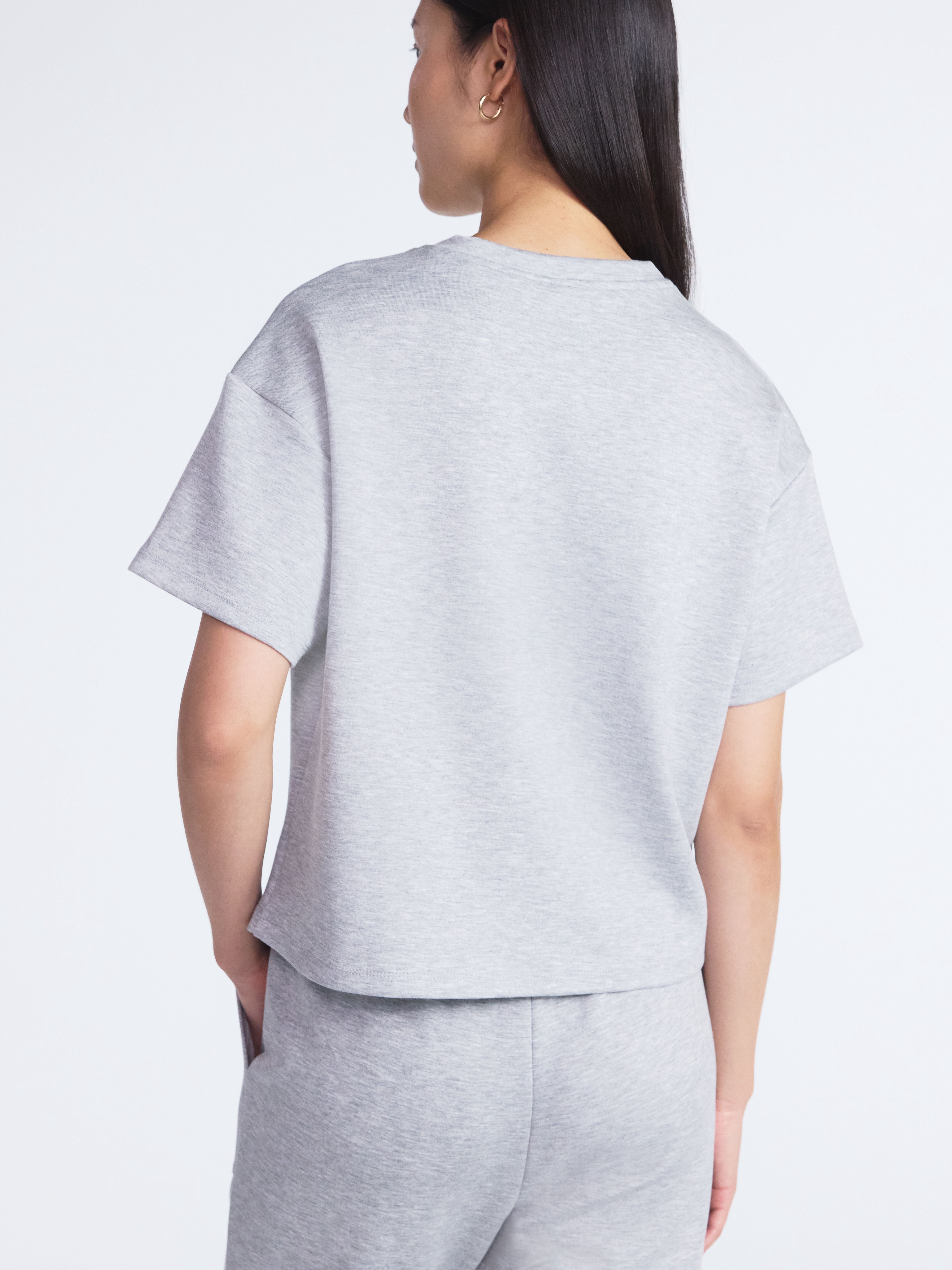 Scoop Women's and Women's Plus Scubaknit Tee with Short Sleeves, Sizes XS-4X