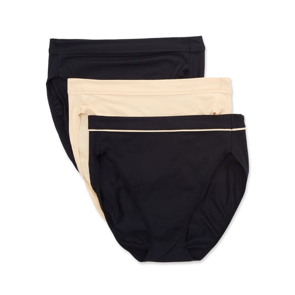 Women's Vanity Fair 13430 Beyond Comfort Ultimate Stretch Hi-Cut Panty - 3PK (MultiI MBDNMB 7)