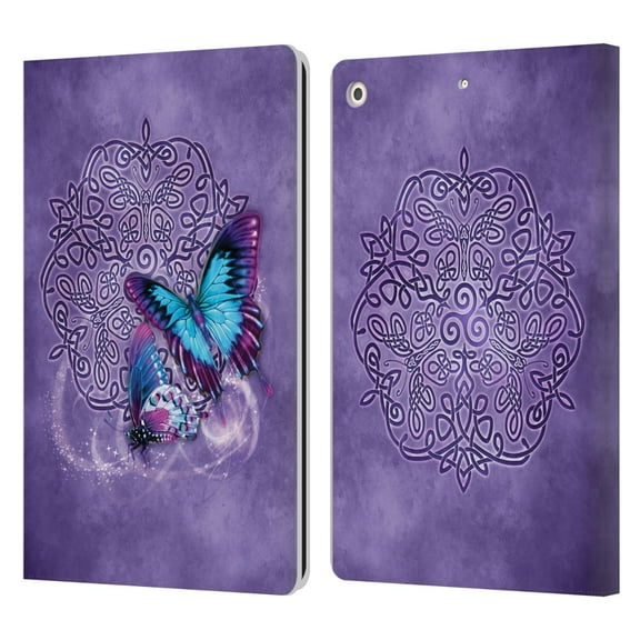 Head Case Designs Officially Licensed Brigid Ashwood Celtic Wisdom Butterfly Leather Book Wallet Case Cover Compatible with Apple iPad 10.2 2019/2020/2021