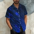 thumbnail image 2 of Arnsht (S-5XL) Big and Tall Men's Cotton Linen Shirts Lapel Button Down Short Sleeve Dress Shirt Casual Summer Shirt Tops Blue M, 2 of 6