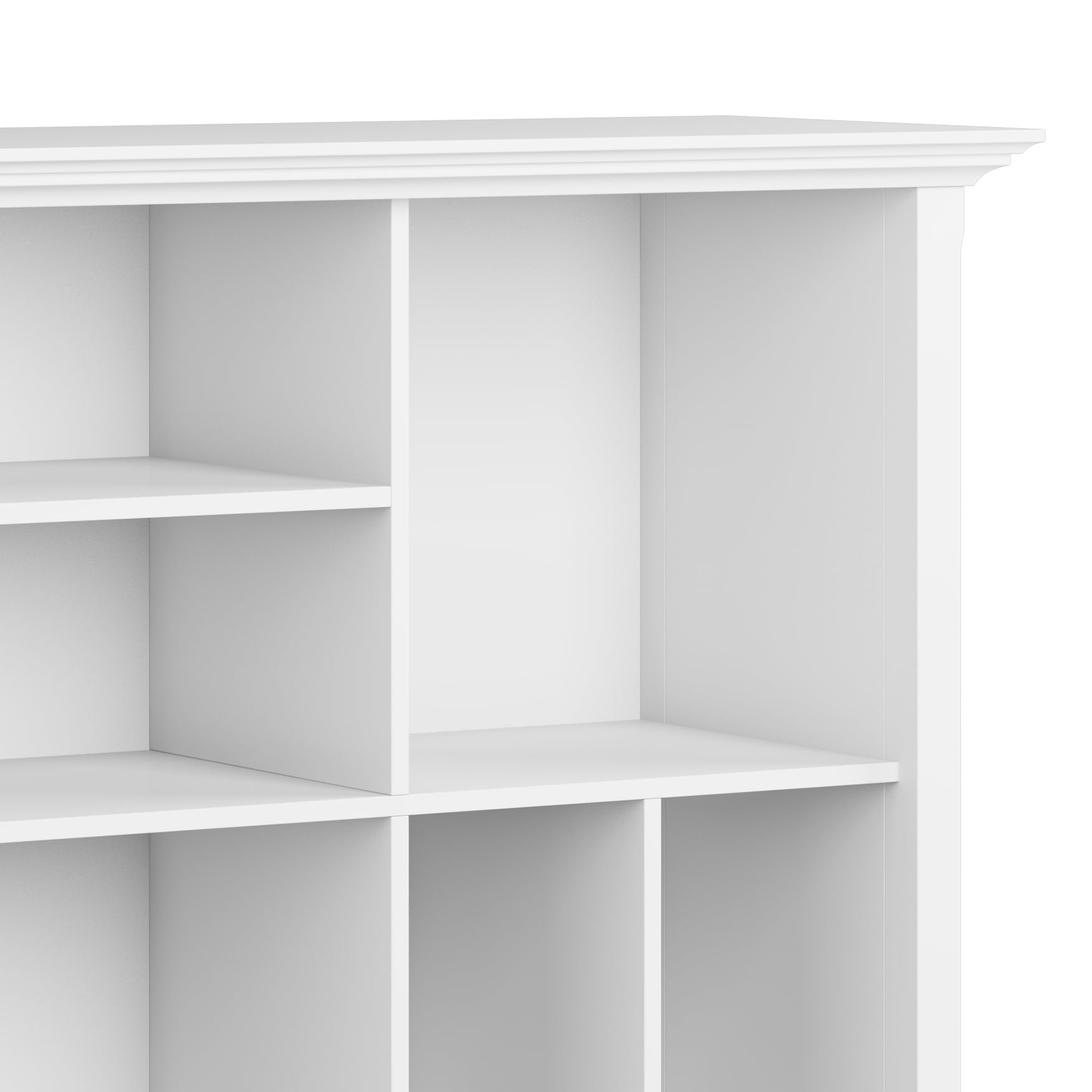 Simpli Home Amherst SOLID WOOD 44 inch x 44 inch Transitional Multi Cube Bookcase and Storage Unit in White