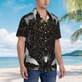 thumbnail image 3 of Balery Spiderweb Bats And A Spider Camisas hawaianas de manga corta para hombre, camisas playeras de corte holgado, camisas de vacaciones con botones,Small, 3 of 7