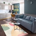 thumbnail image 3 of Plant Leaves Large Area Rugs, Abstract Art Runner Rugs, Non-Slip Floor Throw Mat, Rectangle Carpet for Living Room, Bedroom, Hallway Front Entrance, Kitchen, Dining, 5' x 7', 3 of 7