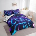 thumbnail image 3 of Homewish Cartoon Game Console Bedding Comforter Set 7pcs for Teen, Modern Boys Gaming Queen Bedding Sets, Video Gaming Gamepad Reversible Queen Sheet Sets, Lightweight Room Decor, 3 of 7
