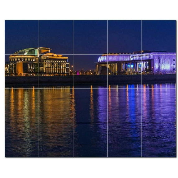 River Ceramic Tile Mural Kitchen Backsplash Bathroom Shower, 401447-L54