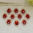 thumbnail image 5 of 10x Flat Back Crystal Rhinestones Button Embellishment Cabochon Bead Red, 5 of 8