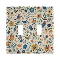 Yayeee Toggle Light Switch Wall Plate 2-Gang 4.56"x4.48" Decorative Outlet Cover, Cute Animals