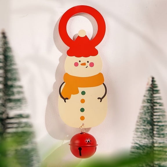 Deeceymbur Christmas Door Handle Pendant Snowman Tree Decoration for Home Entryway Holiday Ambiance Festive Hanging Ornament