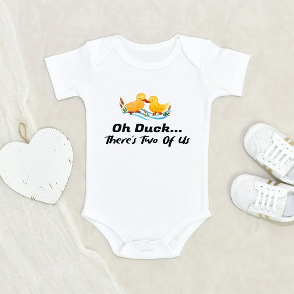 Newbabywishes - Oh Duck There's Two of Us Baby Clothes for Boys and Girls - Funny Twin Baby Clothing