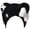 Black, variant on Bear Ear Knitted Hat Punk Crossed Winter Hat Soft Furry Knitted Snow Hat for Women Outdoor Activity Travel