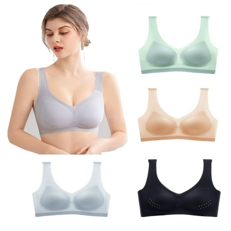 

Womens s Full Coverage High Impact Breathable Comfortable See-through Mesh Mesh Ultra Thin Hollow Out Wirefree Workout Bra Plus Size (Grey L)