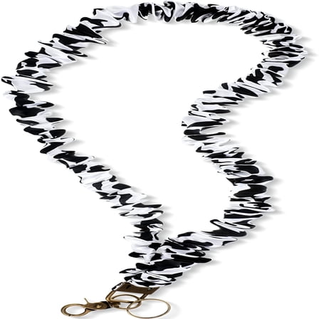 VANIDO Teacher Scrunchie Lanyards for Id Badges Keys Cute Neck Stretchy Lanyards Retractable Keychain Holder for Women Ladies