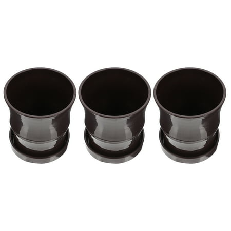 3 Sets Indoor Plant Pots Desktop Flower Pots Garden Planters with Drainage Holes