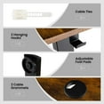thumbnail image 6 of Costway 55" x 24" Electric Standing Desk with 3 Memory Height Settings 2 Hanging Hooks Brown, 6 of 10