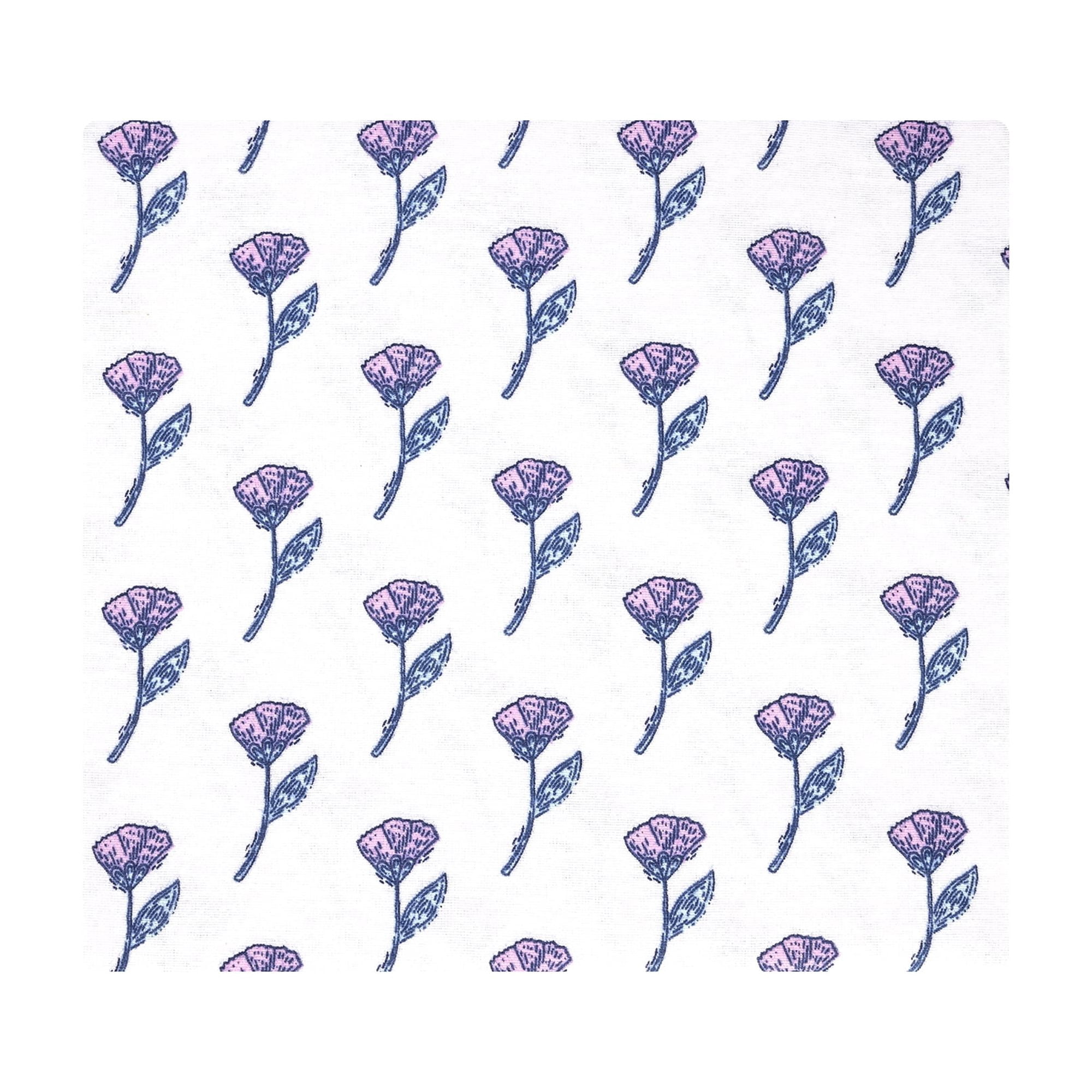 Hudson Baby Girl Cotton Polyester Flannel Receiving Blankets 4-Pack, Begonia Pink Floral, One Size
