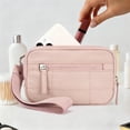 thumbnail image 5 of Quilted Nylon Wristlet Wallet for Women, Minimalist Solid Color Clutch Purse for Daily Use, Compact Wrist Strap Wallet for Cards and Cash, Portable Wallet for Shopping and Travel, 5 of 5