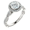 thumbnail image 2 of Pompeii 1.33ct Diamond Halo Interwoven Engagement Ring 14k White Gold Lab Grown (FG,VS), 2 of 4