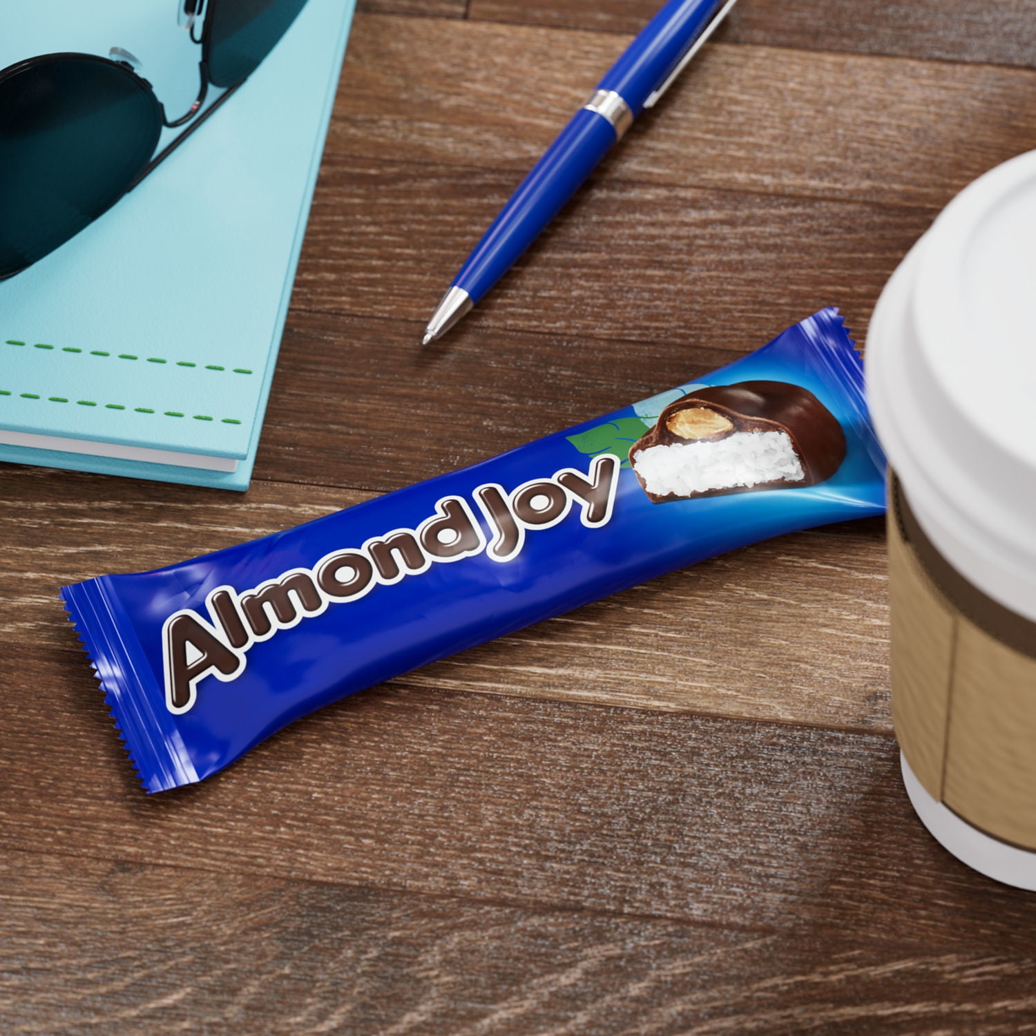 Almond Joy Coconut and Almond Chocolate Easter Candy, Bars 1.61 oz, 36 Count