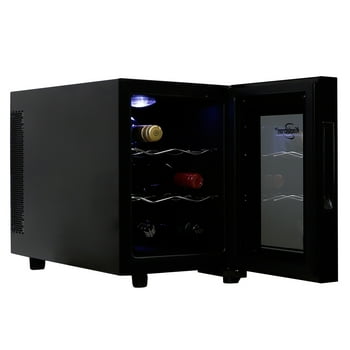 Koolatron Urban Series Deluxe 6 Bottle Wine Cooler Thermoelectric Refrigerator with Digital Temperature Controls