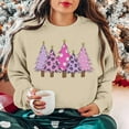 thumbnail image 2 of Cyber and Monday Deals Clearance Sale Under 10$ BUIgtTklOP Women's Christmas Printed Round Neck Long Sleeved Top Loose Fitting Sweater, 2 of 6
