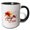Black/White, variant on 3drose, Running Horse, Orange Mane. Chinese New Year. Year of the Horse Gift, 15oz Mug