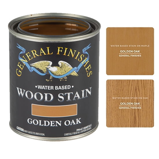 General Finishes Water Based Wood Golden Oak Stain, Quart
