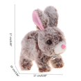 thumbnail image 3 of Realistic Walking Rabbit Toy Electronic Plush Rabbit Stuffed Rabbit Toy Kids Interactive Crawl Learning Toy NewYear Gift Yellow, 3 of 4