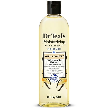 Dr Teal's Vanilla Comfort Bath & Body Oil, 8.8 fl oz