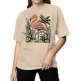 thumbnail image 2 of Tropical Flamingo Paradise Design Women's T-shirt, 2 of 3
