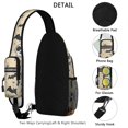 thumbnail image 3 of Sling Backpack,Halloween Pumpkins Bats Skulls and Spiders Crossbody Bag with Water Bottle Holder,Waterproof Sling Bag for Men/Women with Chest Phone Holder for Hiking,Travel, 3 of 6