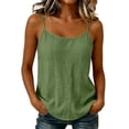 thumbnail image 2 of JOANKDMI Linen Tank Tops for Women Spaghetti Strap Sleeveless Scoop Neck Camisole Summer Casual Loose Fit Beach Vacation Cami T Shirts, 2 of 9