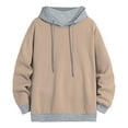 thumbnail image 5 of TOWED22 Hoodies for Men Lightweight Oversized Pullover Sweatshirts Fall Loose Fit Casual Hooded with Pocket(Khaki,XL), 5 of 7
