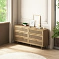 thumbnail image 2 of 59.06"6-Drawers Rattan Storage Cabinet Rattan Drawer,for Bedroom,Living Room,Natural, 2 of 6
