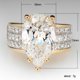 thumbnail image 5 of Anillo de gota de agua con forma de pera y circonita para mujer, anillo de diamante cuadrado con microincrustaciones simple para mujer, 5 of 5