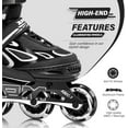 thumbnail image 3 of Adjustable Flashing Inline Skates, All Wheels Light Up, Fun Illuminating Skates for Kids Men Adult Women and Boys, 3 of 14