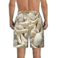 thumbnail image 3 of Bixox Men's Starfish and Sea Shells printing Casual Classic Fit Short Summer Beach Shorts, 3 of 6