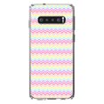 thumbnail image 1 of DistinctInk Clear Shockproof Hybrid Case for Samsung Galaxy S10+ PLUS(6.4" Screen) - TPU Bumper, Acrylic Back, Tempered Glass Screen Protector - Rainbow Stripes Pattern, 1 of 2