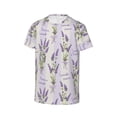 thumbnail image 3 of Honeii Lavender Flowers Print Kids Boy T-Shirt,Breathable Round Neck Tee,Stylish Summer Tee for Boys, for Outdoor Activities and Casual Wear, 3 of 7