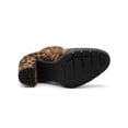 thumbnail image 5 of DARING DIVA Chunky High Heel Platform Zipper Chelsea Boots Leopard 7, 5 of 7