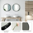thumbnail image 6 of Costway 16''Round Wall Mounted Bathroom Mirror Aluminum Alloy Frame Decor Mirror Black, 6 of 10