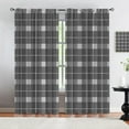 thumbnail image 3 of Blackout Curtains, Grunge Looking British Tartan Scottish Black Grey Retro Tartan, Thermal Insulated Window Curtains & Drapes Fast Drying Machine Washable for Living Room Bedroom-W52xL84in, 3 of 6