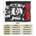 thumbnail image 3 of The Munsters Throw Blanket, All Season Decorative Soft Cozy Fleece Blankets, Room Decor For Bed Chair Car Sofa Couch Bedroom, 3 of 9