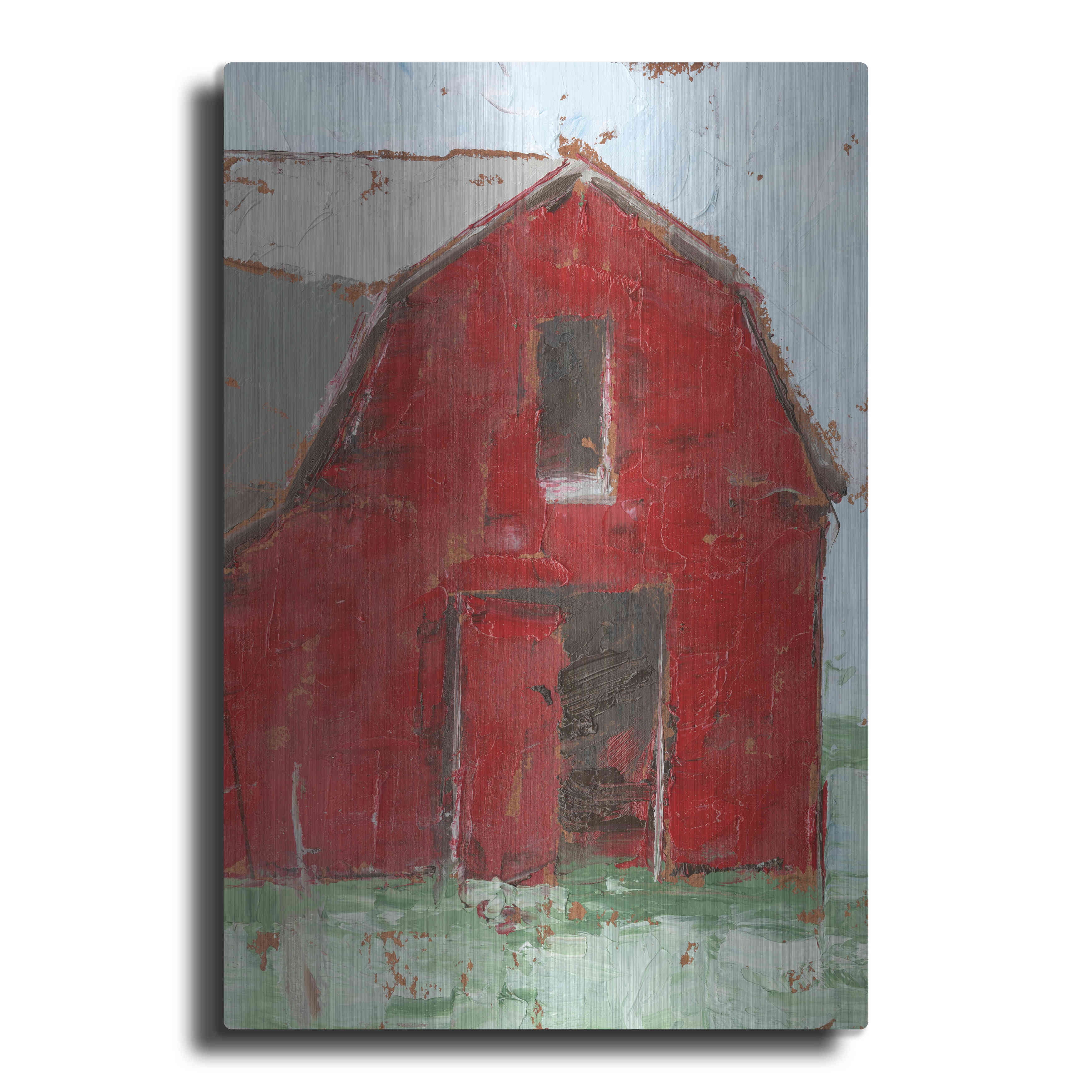 Rustic Red Barn Metal Wall Art, 16" x 24"