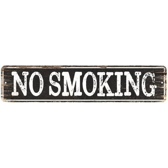 NO SMOKING Gift Chic Metal Sign Home Decor Cities 4x18 204180007255
