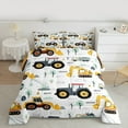 thumbnail image 2 of Manfei Cartoon Truck Tractor Bedding Comforter Set 2pcs, Kids Construction Vehicle Twin Comforter Sets, Green Tree Bedding Set, Ultra Soft Home Decor, 2 of 8
