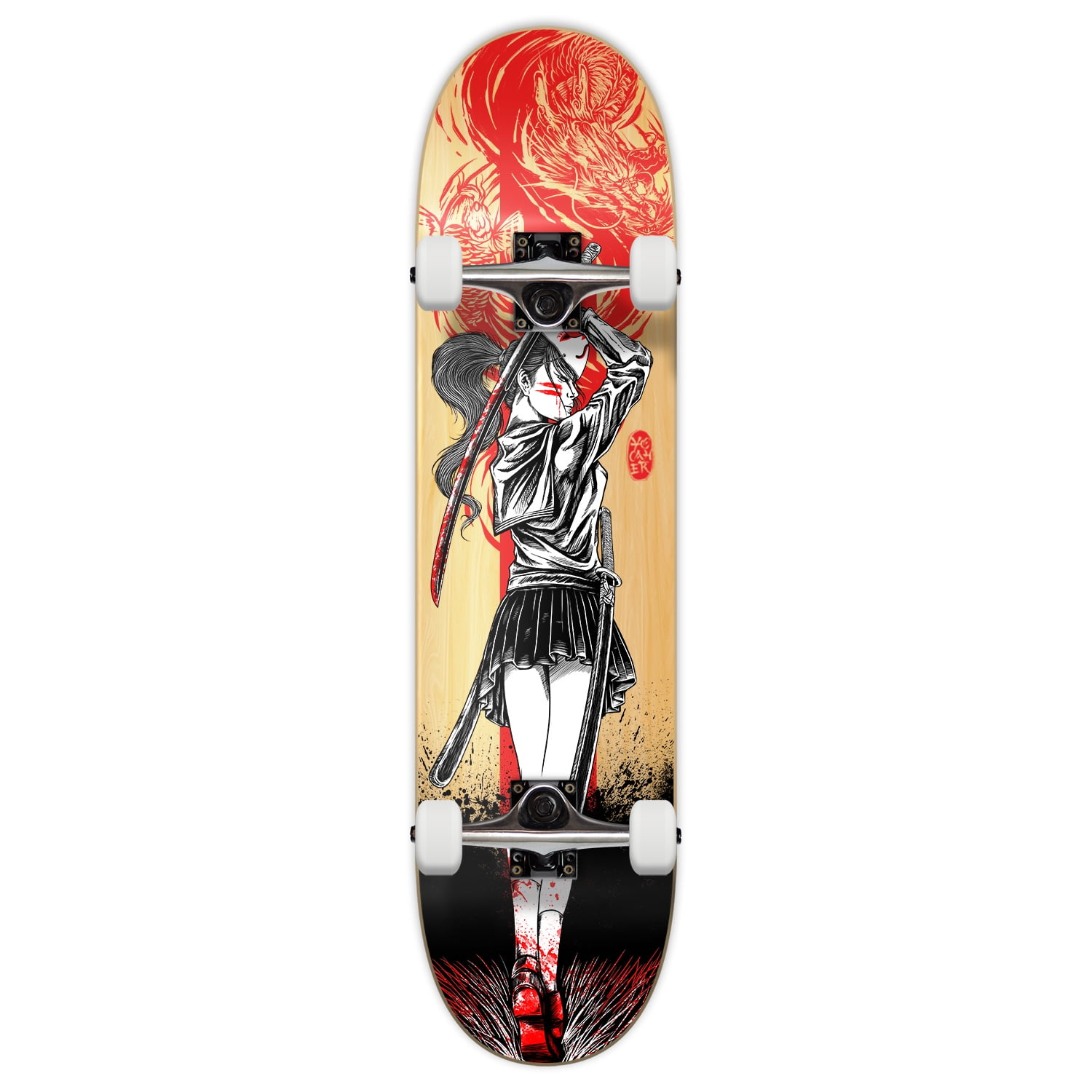 7.5 inch Yocaher Graphic Natural Blind Justice Skateboard Deck 